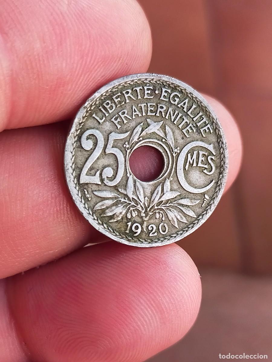 Monedas antiguas de Europa: MONEDA DE 25 VEINTICINCO CENTIMOS CENTIMES FRANCIA 1920 MUY BUENA CONSERVACION