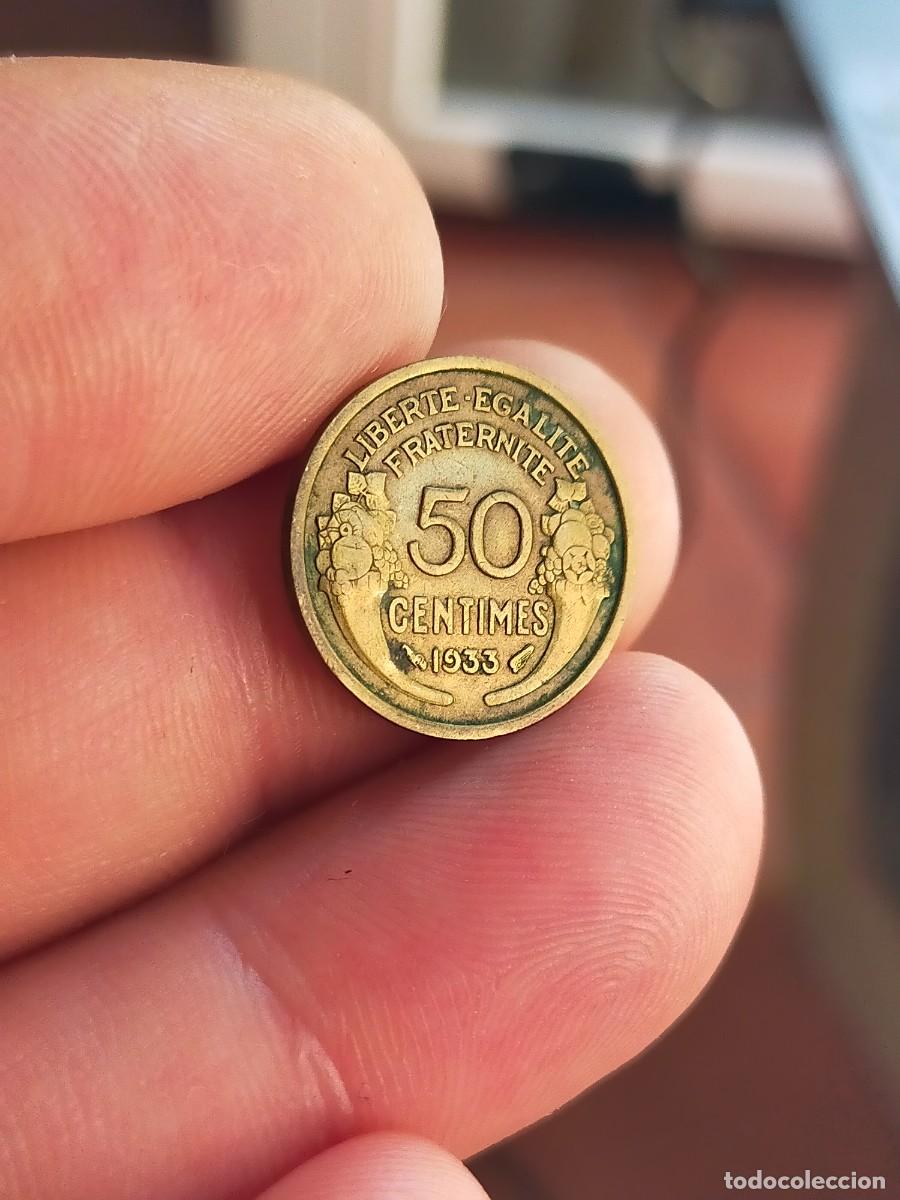 Monedas antiguas de Europa: MONEDA DE 50 CINCUENTA CENTIMOS CENTIMES FRANCIA 1933 MUY BUENA CONSERVACION