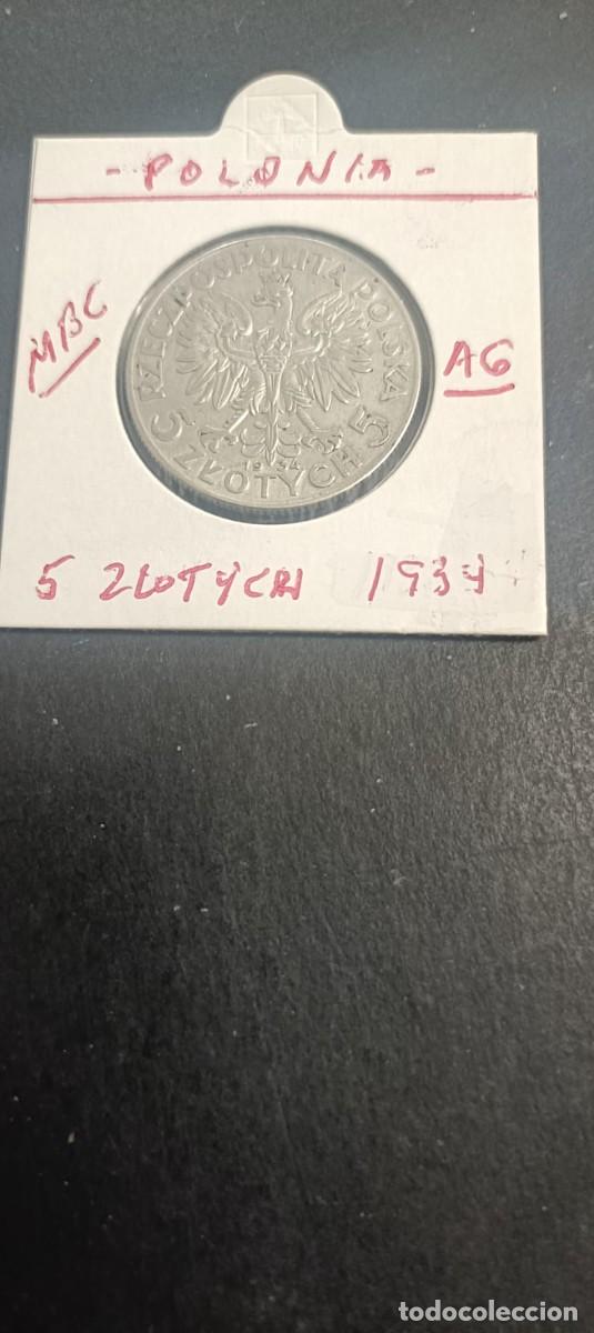 Monedas antiguas de Europa: POLONIA 5 ZLOTYCH 1934 MBC KM=21 (PLATA) REINA JADWIGA