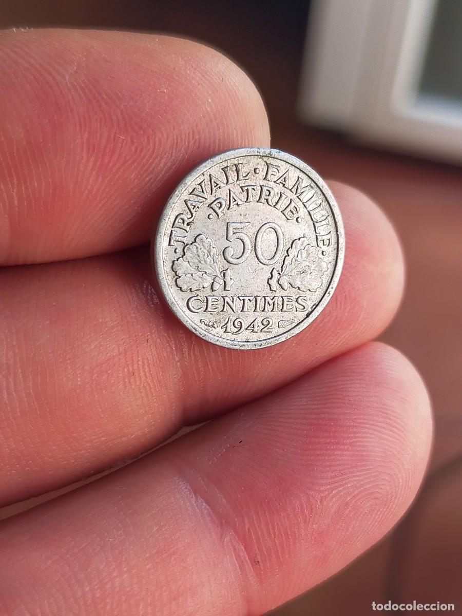 Monedas antiguas de Europa: MONEDA DE 50 CINCUENTA CENTIMOS CENTIMES FRANCIA 1942 MUY BUENA CONSERVACION
