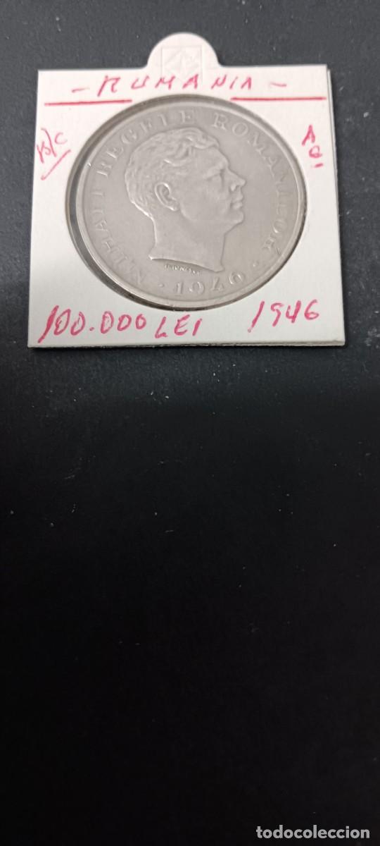 Monedas antiguas de Europa: RUMANIA 100000 LEI 1946 BC KM=71 (PLATA) MIHAI I