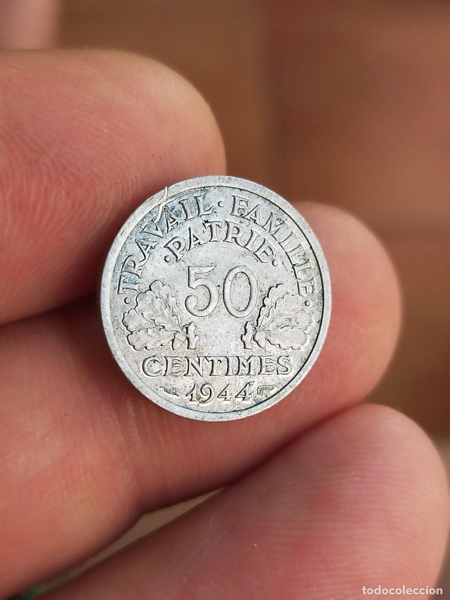 Monedas antiguas de Europa: MONEDA DE 50 CINCUENTA CENTIMOS CENTIMES FRANCIA 1944 MUY BUENA CONSERVACION