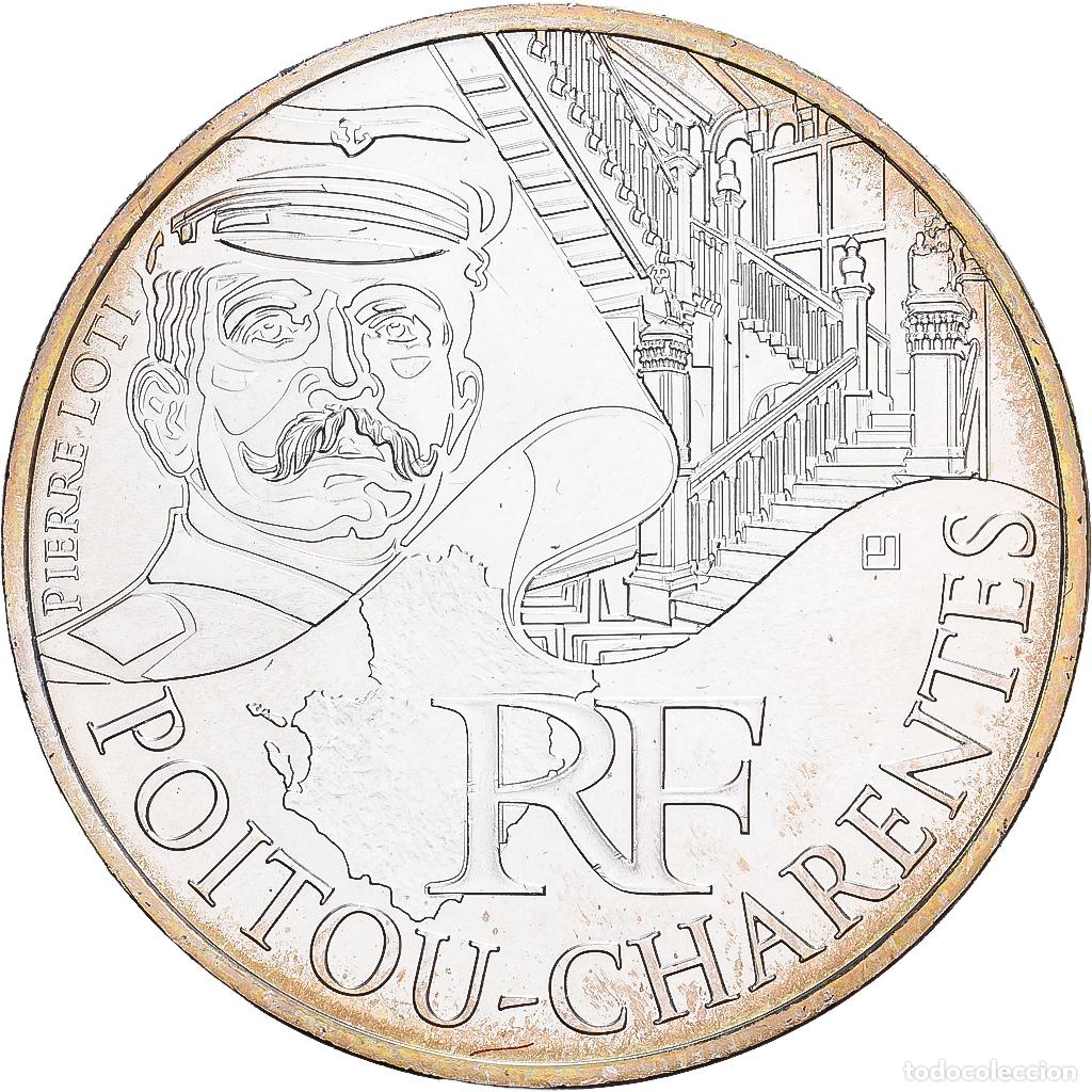 Monedas antiguas de Europa: [#1530154] Francia, 10 Euro, Poitou-Charente, 2012, Plata, SC