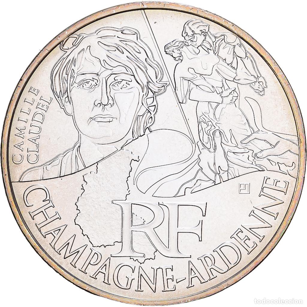Monedas antiguas de Europa: [#1530153] Francia, 10 Euro, Champagne-Ardenne, 2012, Plata, SC