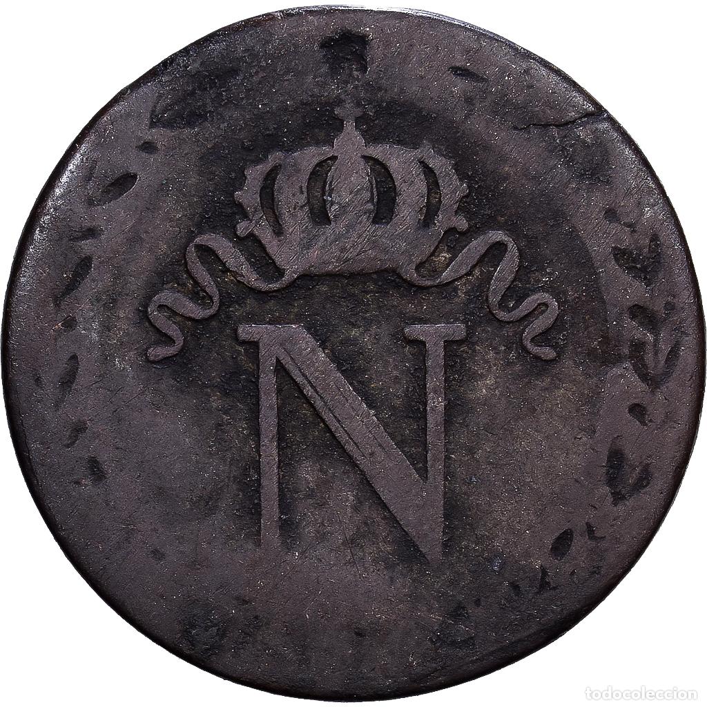 Monedas antiguas de Europa: [#1530133] Francia, Napoleon I, 10 Centimes, 1808-1810, La Rochelle, Vell&oacute;n, BC+