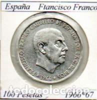 Monedas antiguas de Europa: ESPA&Ntilde;A 1967-67 (1) , 100 PESETAS, FRANCISCO FRANCO, AG;