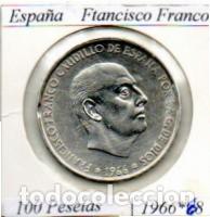 Monedas antiguas de Europa: ESPA&Ntilde;A 1968-68 (3) , 100 PESETAS, FRANCISCO FRANCO, AG;