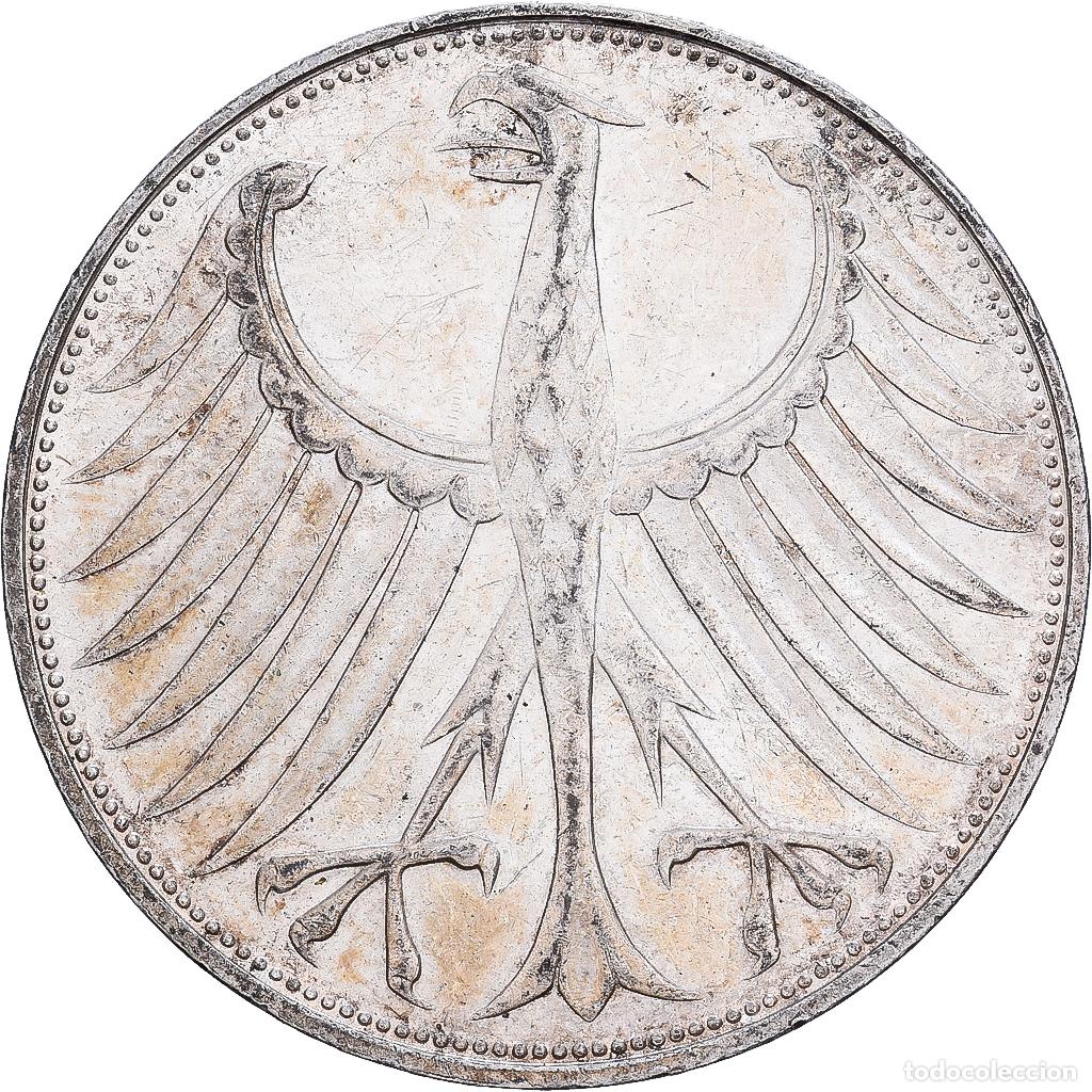 Monedas antiguas de Europa: [#1540004] ALEMANIA - REP&Uacute;BLICA FEDERAL, 5 Mark, 1974, Karlsruhe, Plata, MBC+, KM:112.1