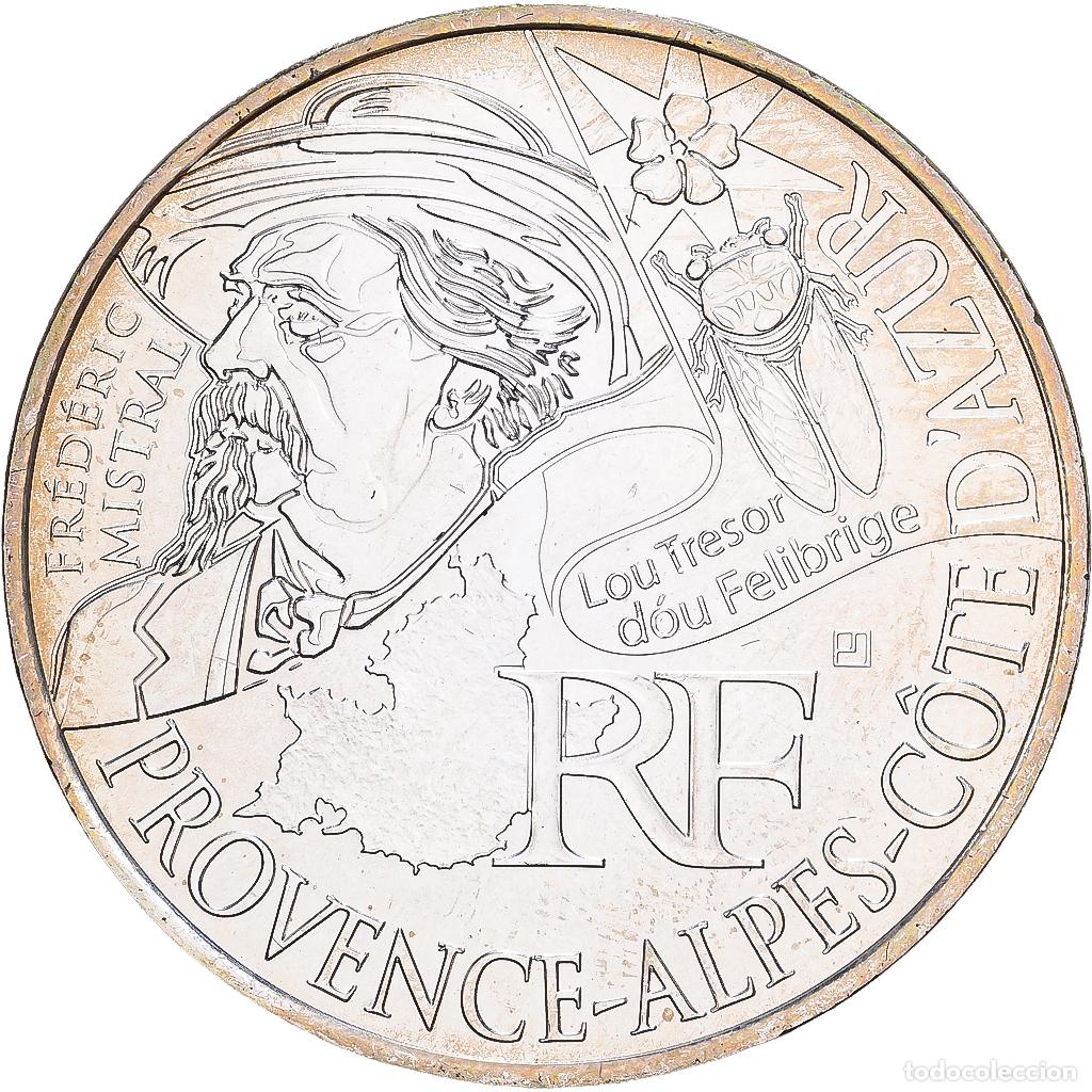 Monedas antiguas de Europa: [#1530164] Francia, 10 Euro, Provence-Alpes-C&ocirc;te-D'Azur, 2012, Paris, Plata, FDC, KM:1884