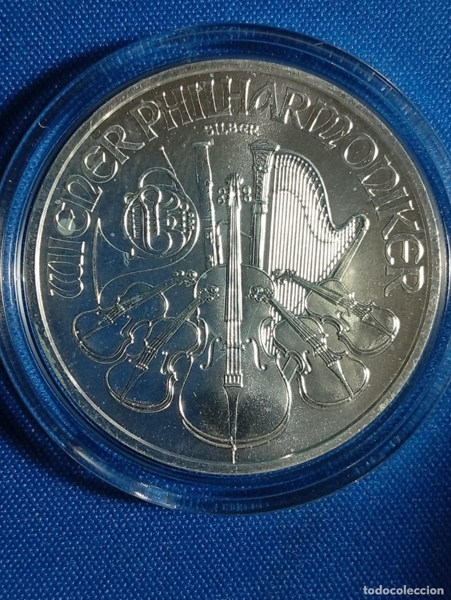 Monedas antiguas de Europa: Onza de plata pura Filarm&oacute;nica de Viena Austria a&ntilde;o: 2021