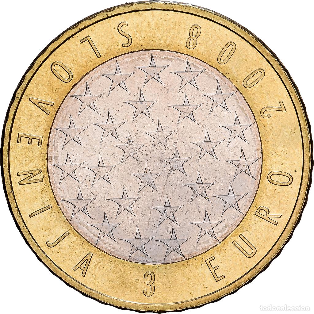 Monedas antiguas de Europa: [#1530228] Eslovenia, 3 Euro, 2008, Vantaa, Bimet&aacute;lico, FDC, KM:81