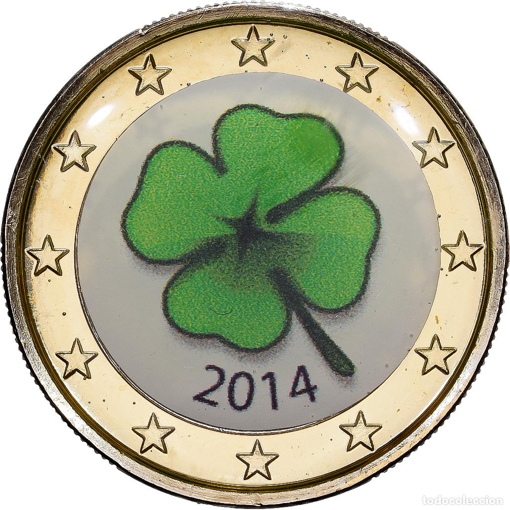Monedas antiguas de Europa: [#1530261] Zone euro, 1 Euro, Colourized, 2014, Bimet&aacute;lico, SC