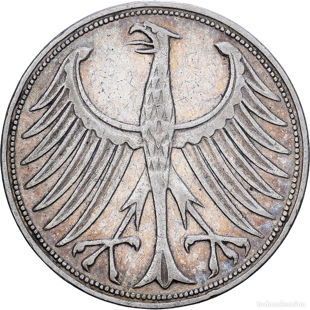 Monedas antiguas de Europa: [#1540017] ALEMANIA - REP&Uacute;BLICA FEDERAL, 5 Mark, 1951, Stuttgart, Plata, MBC, KM:112.1