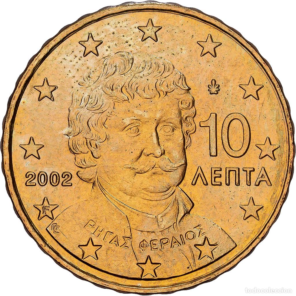 Monedas antiguas de Europa: [#1530334] Grecia, 10 Euro Cent, 2002, FDC, Lat&oacute;n, KM:184