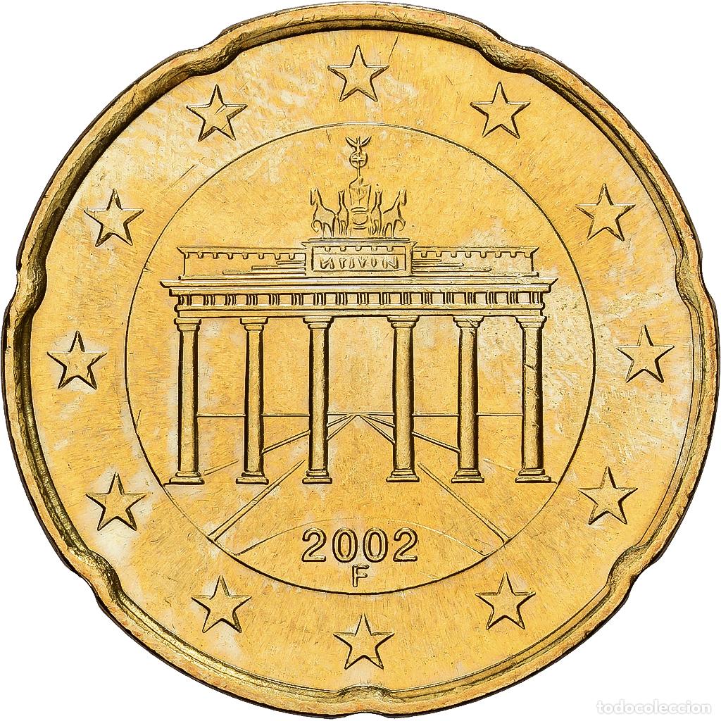 Monedas antiguas de Europa: [#1530340] Alemania, 20 Euro Cent, 2002, Stuttgart, Nordic gold, SC+