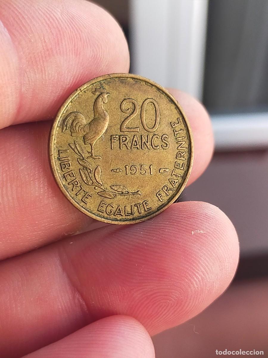 Monedas antiguas de Europa: MONEDA DE 20 VEINTE FRANCOS FRANCS FRANCIA 1951 MUY BUENA CONSERVACION