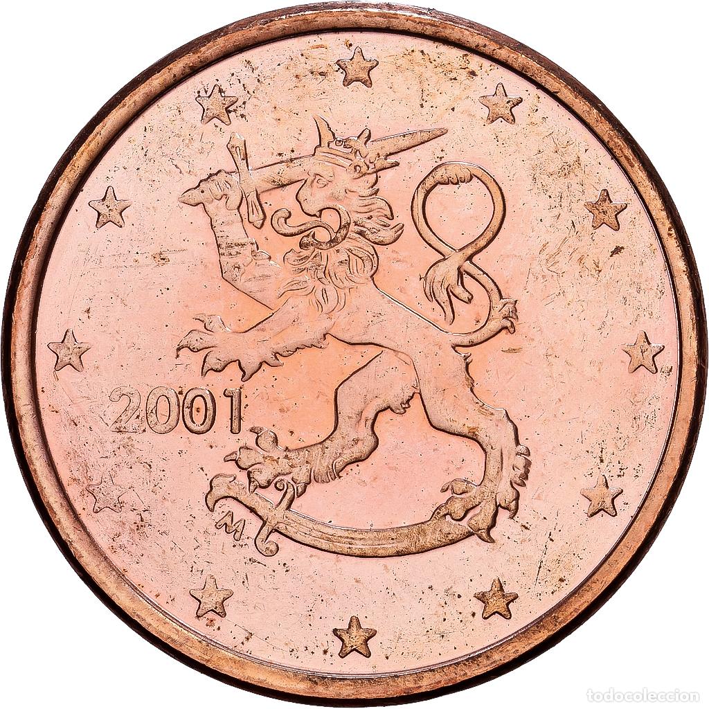 Monedas antiguas de Europa: [#1530400] Finlandia, 5 Centimes, 2001, Vantaa, Cobre chapado en acero, EBC