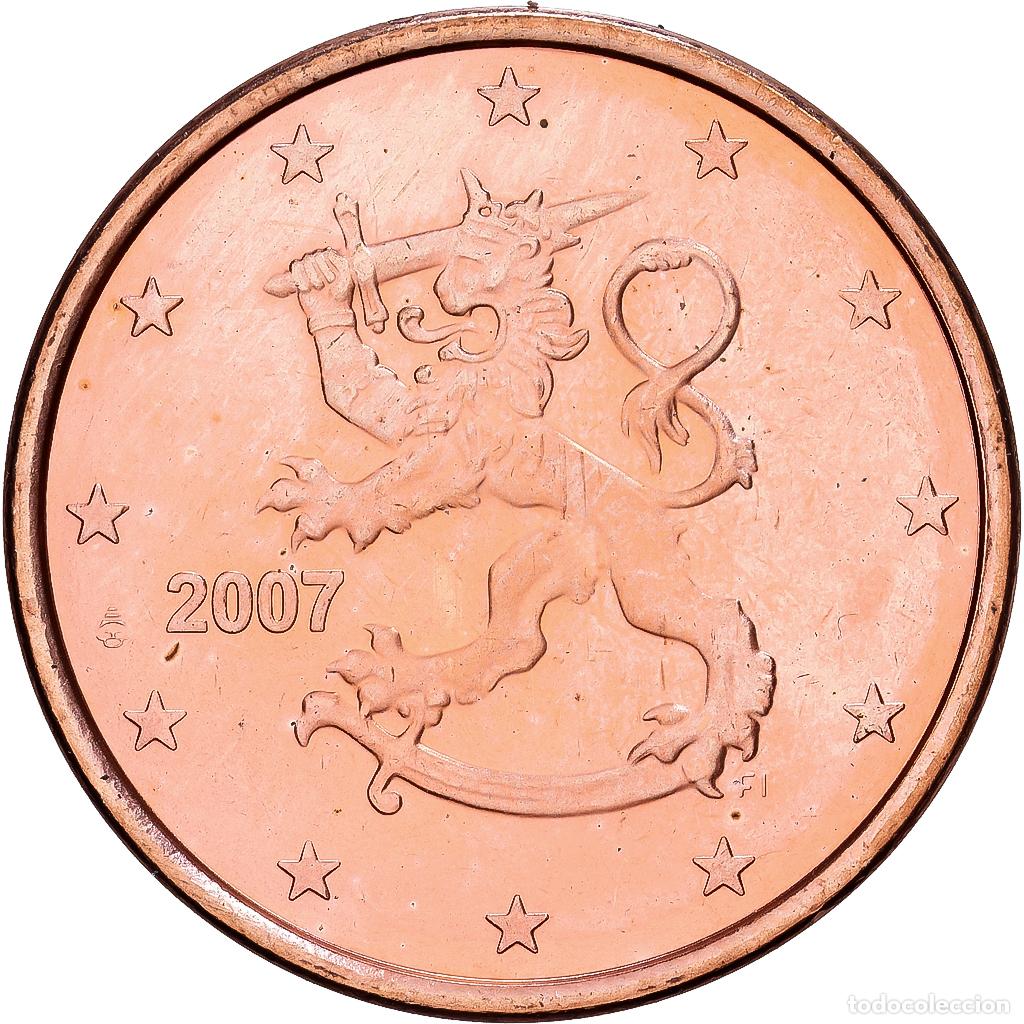 Monedas antiguas de Europa: [#1530402] Finlandia, 5 Centimes, 2007, Vantaa, Cobre chapado en acero, SC+