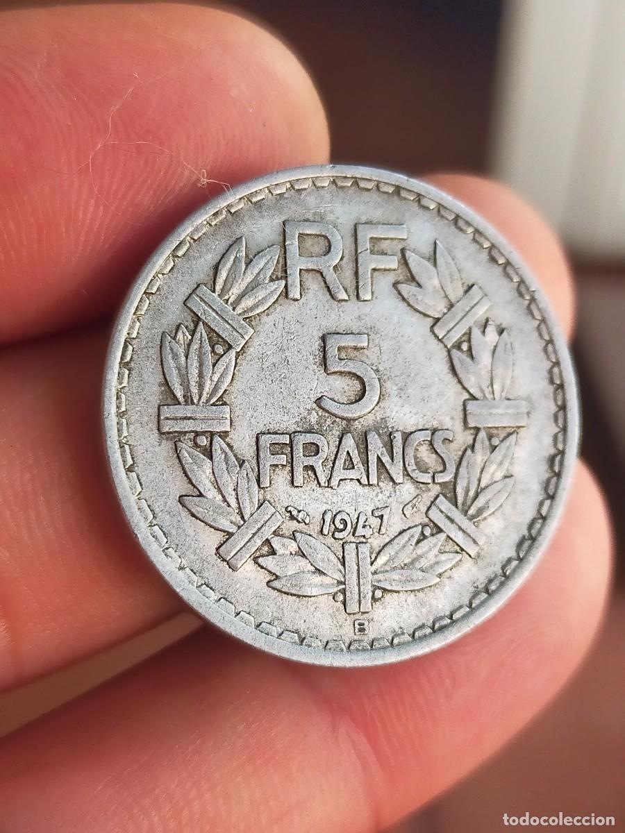 Old Coins of Europe: MONEDA DE 5 CINCO FRANCOS FRANCS FRANCIA 1947 B MUY BUENA CONSERVACION