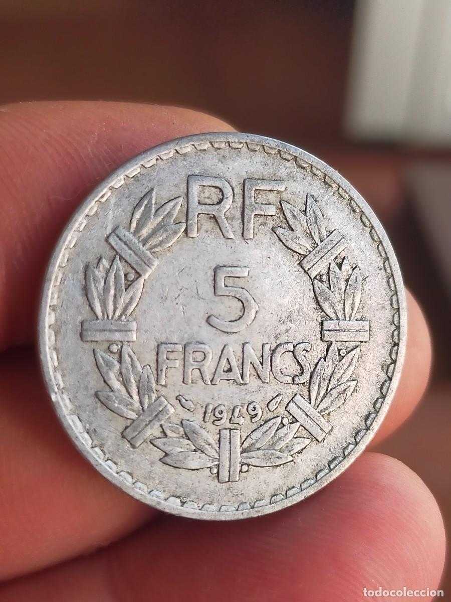 Old Coins of Europe: MONEDA DE 5 CINCO FRANCOS FRANCS FRANCIA 1949 MUY BUENA CONSERVACION