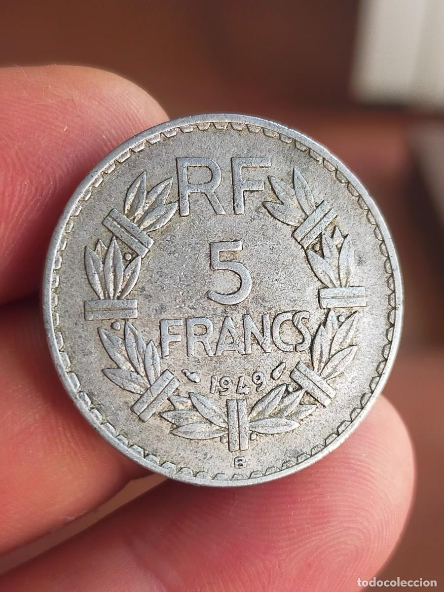 Old Coins of Europe: MONEDA DE 5 CINCO FRANCOS FRANCS FRANCIA 1949 B MUY BUENA CONSERVACION