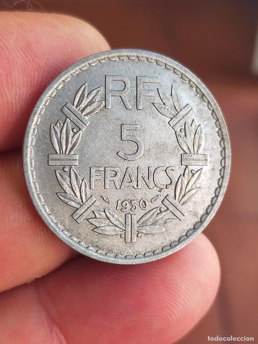 Old Coins of Europe: MONEDA DE 5 CINCO FRANCOS FRANCS FRANCIA 1950 MUY BUENA CONSERVACION