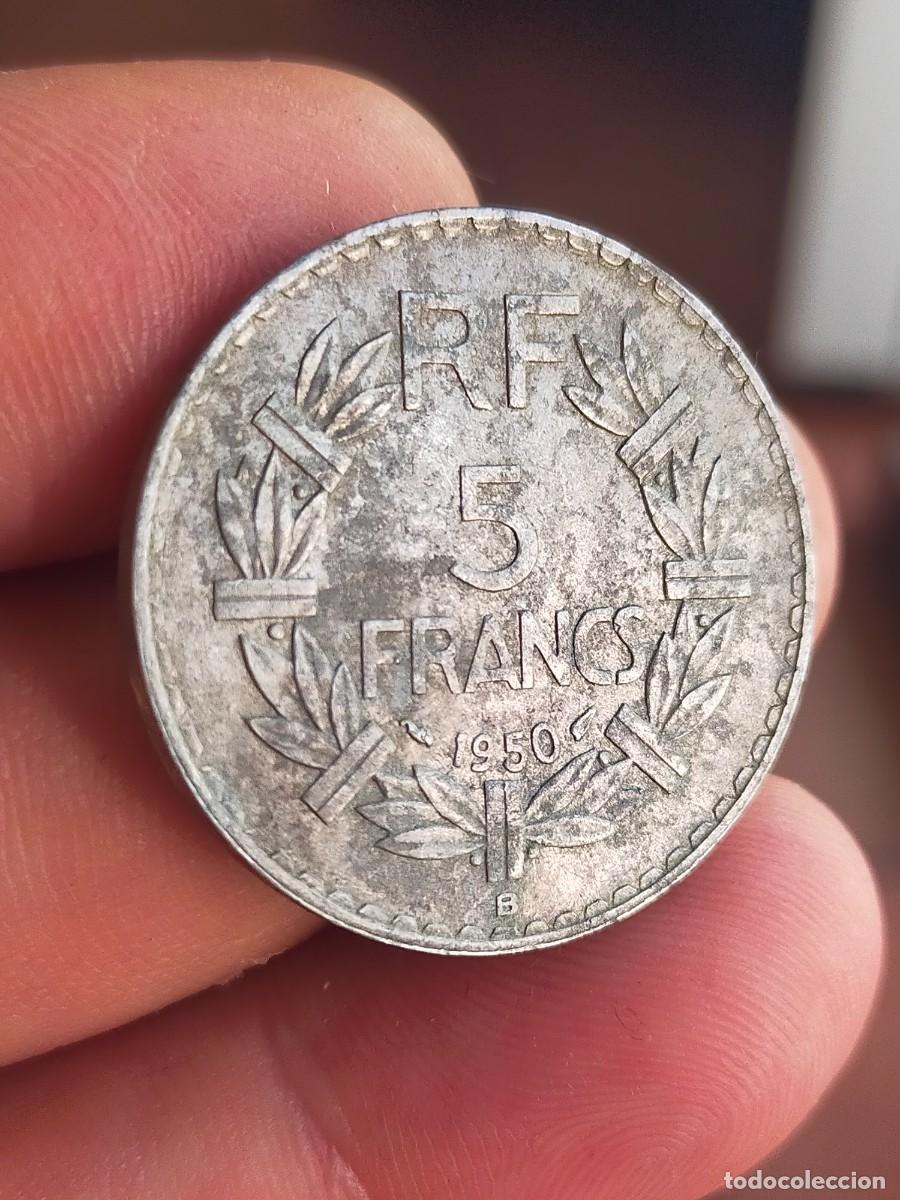 Old Coins of Europe: MONEDA DE 5 CINCO FRANCOS FRANCS FRANCIA 1950 B MUY BUENA CONSERVACION