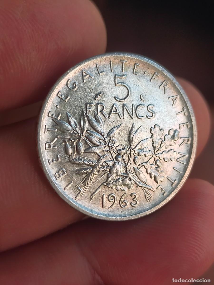 Monedas antiguas de Europa: MONEDA DE 5 CINCO FRANCOS FRANCS FRANCIA 1963 MUY BUENA CONSERVACION PLATA