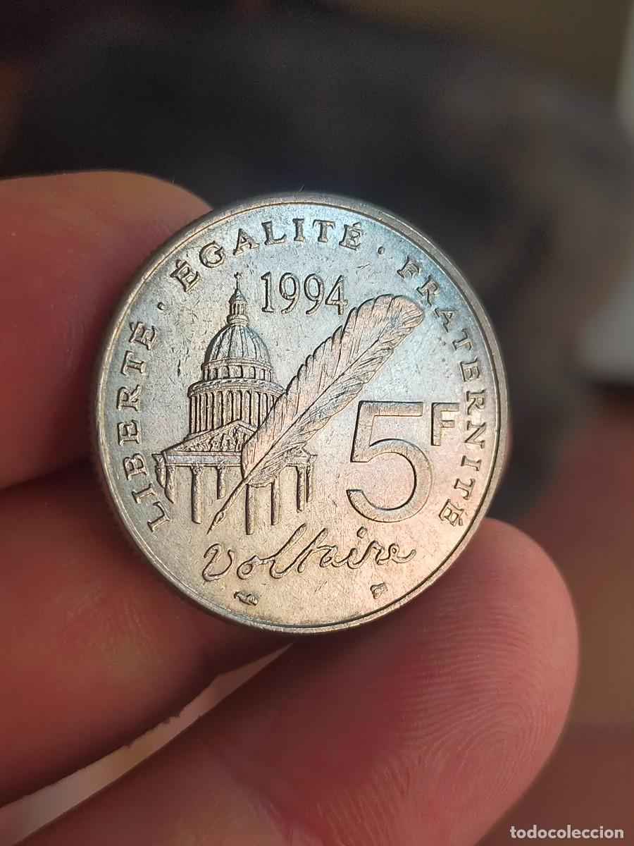 Monedas antiguas de Europa: MONEDA DE 5 CINCO FRANCOS FRANCS FRANCIA 1994 MUY BUENA CONSERVACION VOLTAIRE 1694 1778