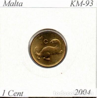 Monedas antiguas de Europa: MALTA 2004, 1 CENT, KM-93, SC-UNC;