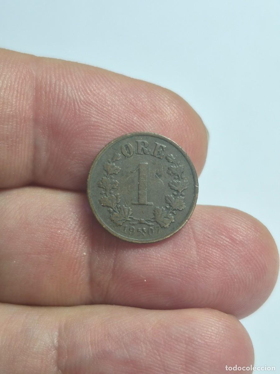 Old Coins of Europe: NT/ NORUEGA 1 ORE 1907 (M1455)