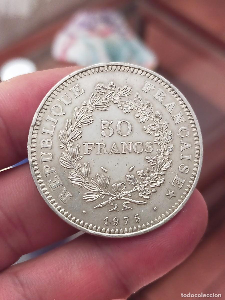 Moedas antigas da Europa: MONEDA DE 50 CINCUENTA FRANCOS FRANCS FRANCIA 1975 MUY BUENA CONSERVACION PLATA