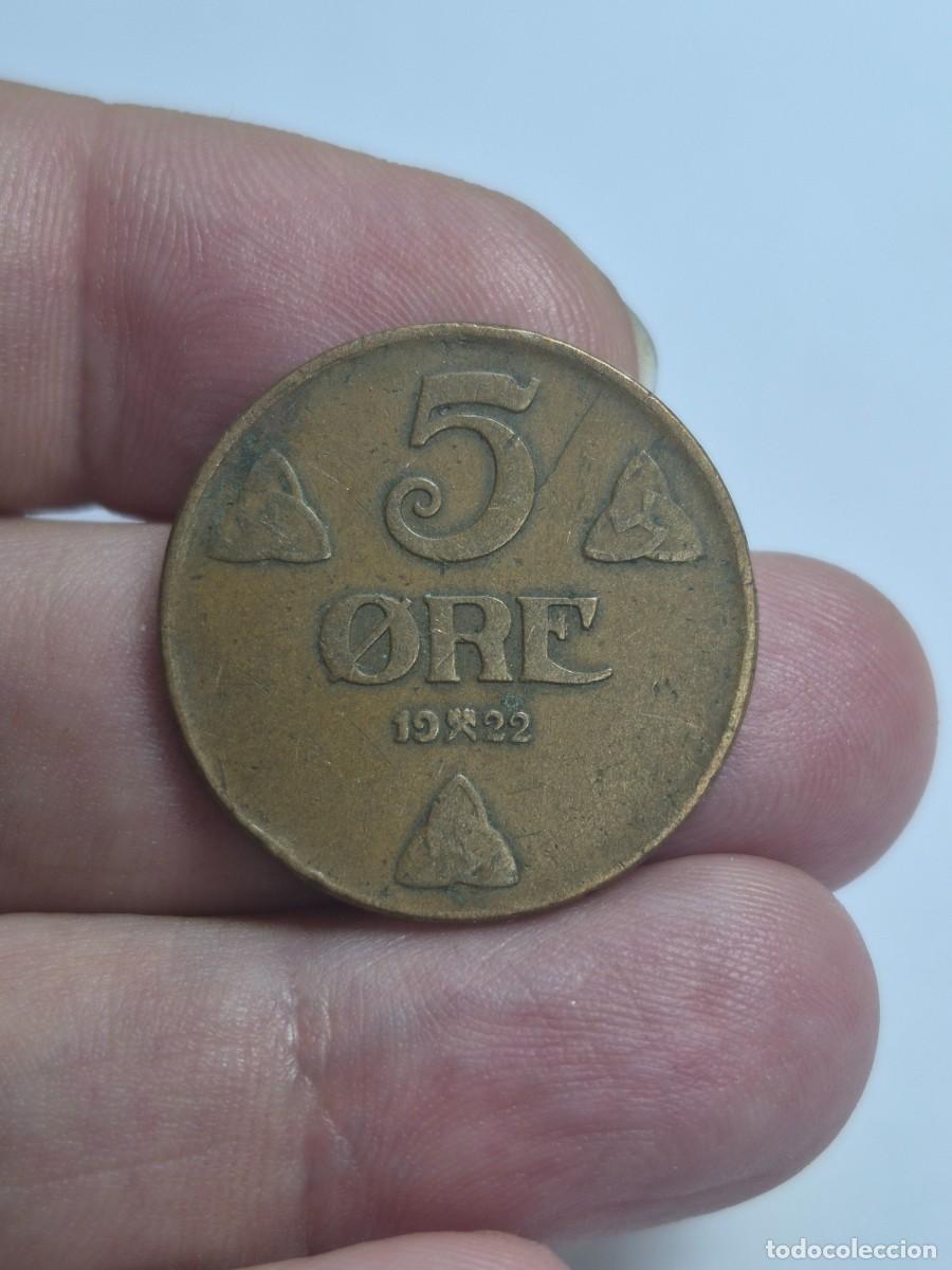 Monedas antiguas de Europa: NT/ NORUEGA 5 ORE 1922 (M1458)