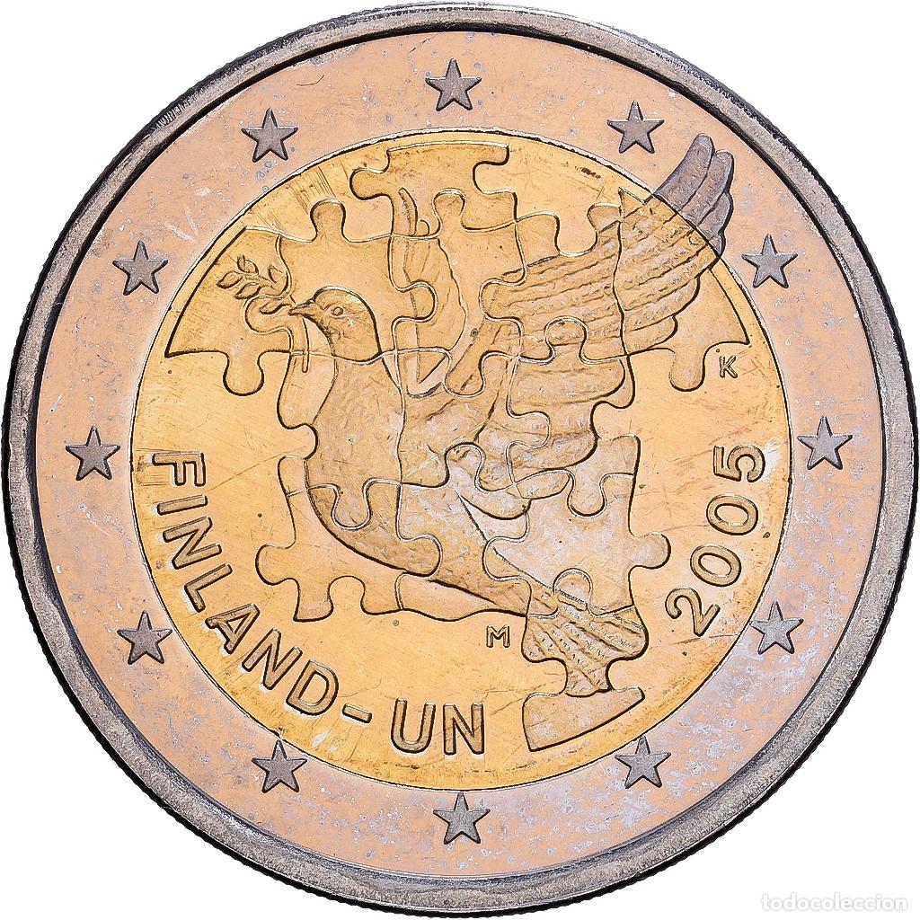 Monedas antiguas de Europa: [#1530420] Finlandia, 2 Euro, Finland in UN, BU, 2005, Vantaa, Bimet&aacute;lico, EBC