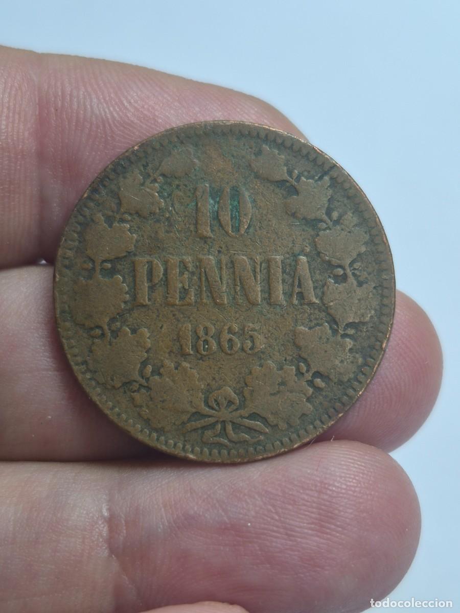 Monedas antiguas de Europa: NT/ FINLANDIA 10 PENNIA 1865 (M1466)