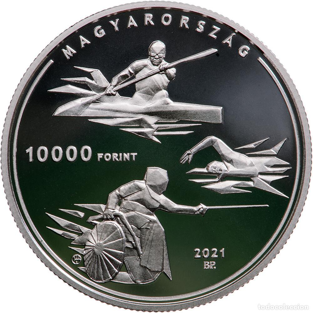 Monedas antiguas de Europa: HUNGRIA 10000 forint plata 2021 proof TOKIO Juegos Olimpicos y paraolimpicos