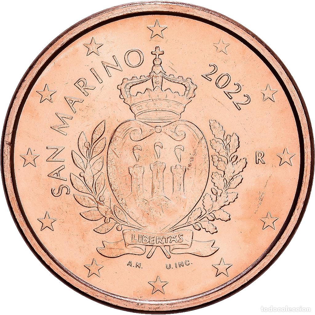 Monedas antiguas de Europa: [#139672] San Marino, 1 Centime, 2022, Rome, Cobre chapado en acero, FDC, KM:555