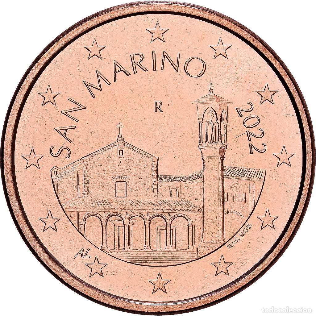 Monedas antiguas de Europa: [#139674] San Marino, 5 Centimes, 2022, Rome, Cobre chapado en acero, FDC, KM:557