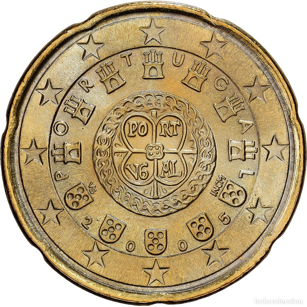 Monedas antiguas de Europa: [#1530432] Portugal, 20 Euro Cent, 2005, Lisbon, Nordic gold, SC, KM:744