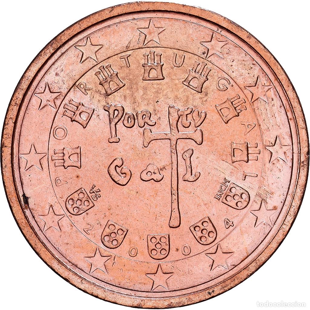 Monedas antiguas de Europa: [#1530433] Portugal, 2 Euro Cent, 2004, Lisbon, Cobre chapado en acero, SC+, KM:741