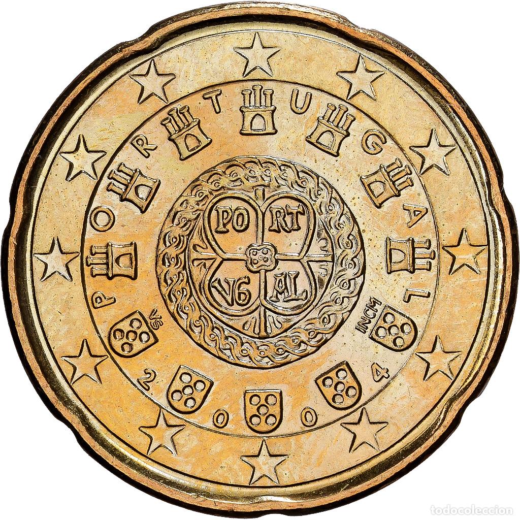 Monedas antiguas de Europa: [#1530431] Portugal, 20 Euro Cent, 2004, Lisbon, Nordic gold, SC, KM:744