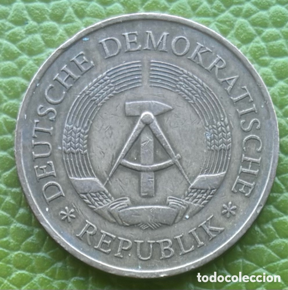 Monedas antiguas de Europa: DDR. ALEMANIA REP&Uacute;BLICA DEMOCR&Aacute;TICA. 5 MARK. 1969. 20 ANIVERSARIO DDR.