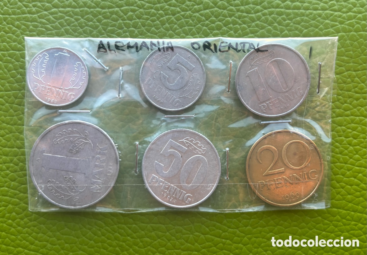 Monedas antiguas de Europa: DDR. ALEMANIA REP&Uacute;BLICA DEMOCR&Aacute;TICA. LOTE DE 6 MONEDAS DIFERENTES.
