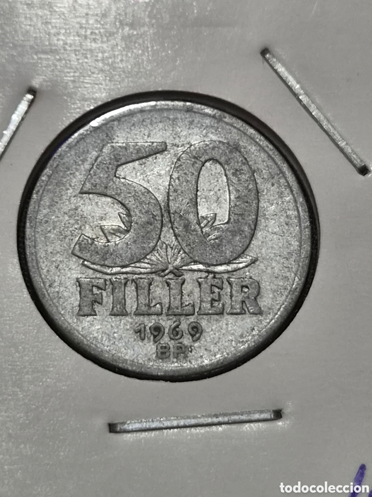 Monedas antiguas de Europa: MONEDA DE HUNGR&Iacute;A 50 FILLER 1969
