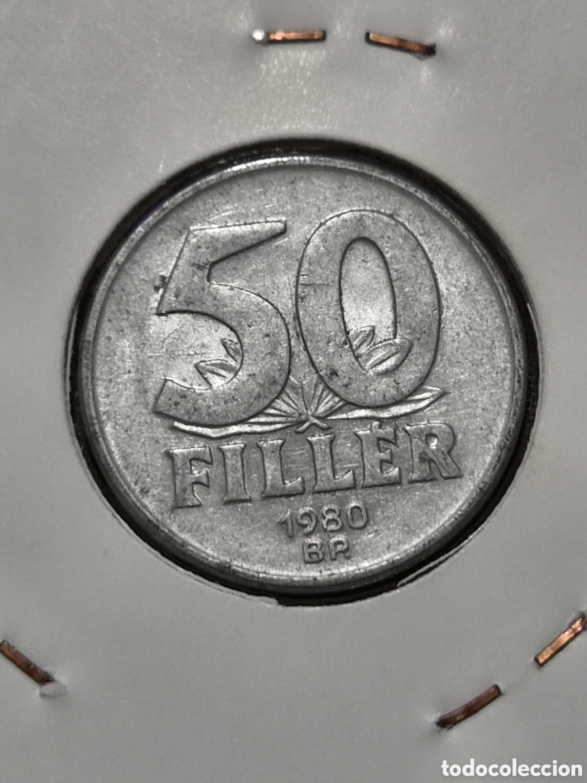 Monedas antiguas de Europa: MONEDA DE HUNGR&Iacute;A 50 FILLER 1980