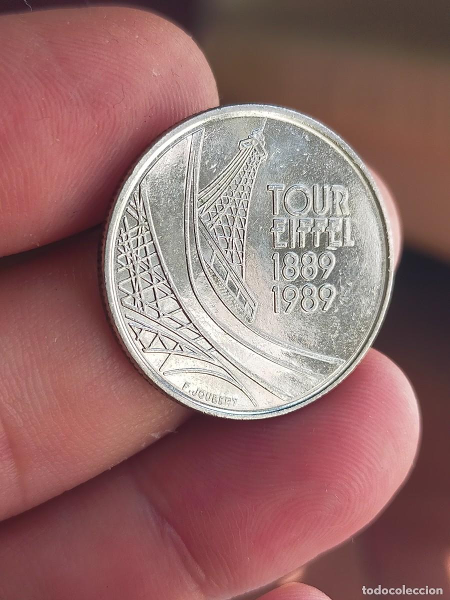 Monedas antiguas de Europa: MONEDA DE 5 CINCO FRANCOS FRANCS FRANCIA 1989 1889 MUY BUENA CONSERVACION TOUR EIFFEL