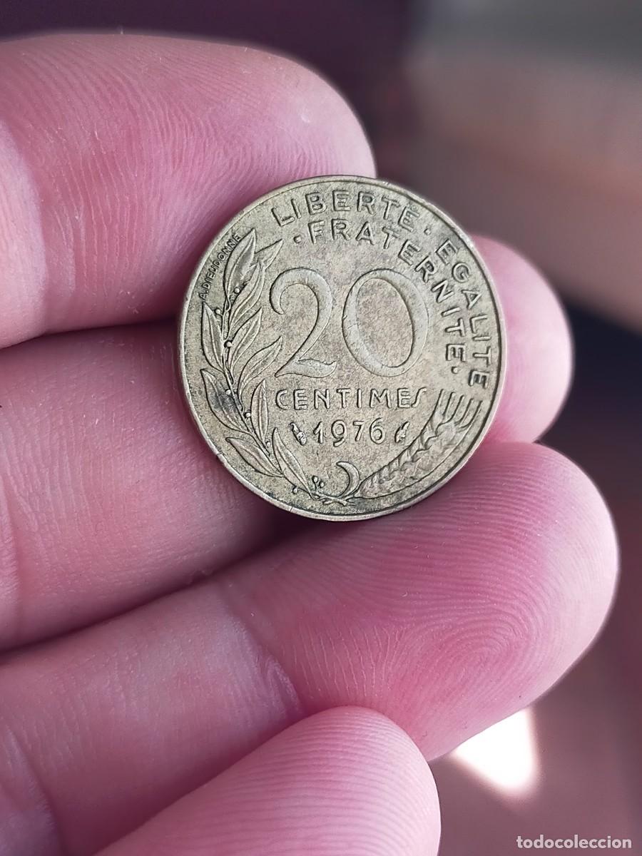 Monedas antiguas de Europa: MONEDA DE 20 VEINTE CENTIMOS CENTIMES FRANCIA 1976 BUENA CONSERVACION