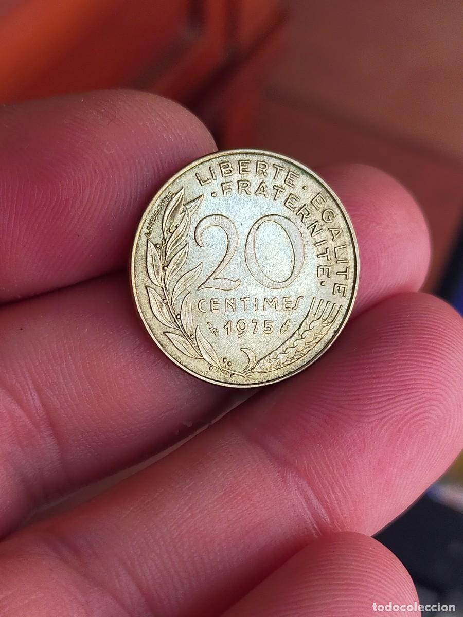 Monedas antiguas de Europa: MONEDA DE 20 VEINTE CENTIMOS CENTIMES FRANCIA 1975 BUENA CONSERVACION