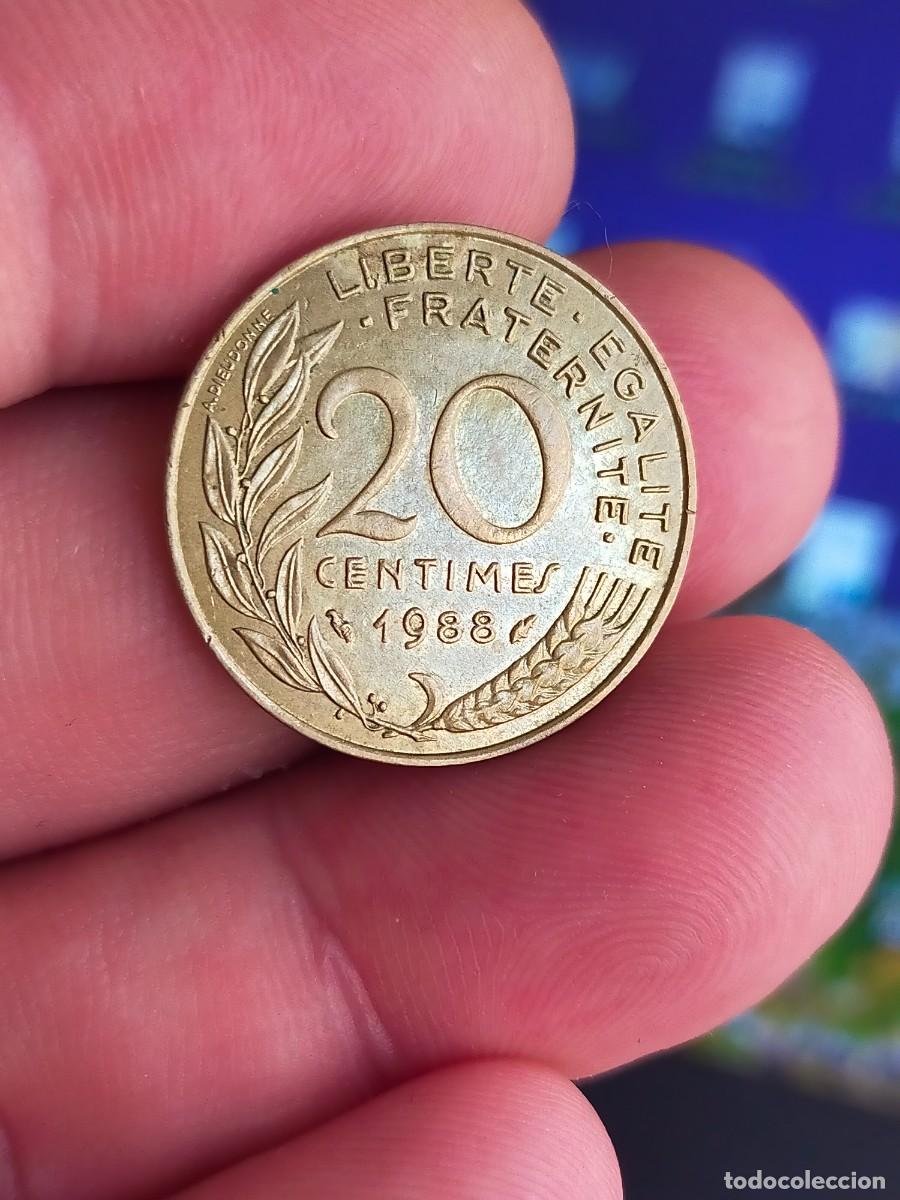 Monedas antiguas de Europa: MONEDA DE 20 VEINTE CENTIMOS CENTIMES FRANCIA 1988 MUY BUENA CONSERVACION