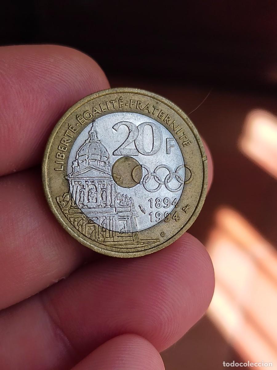 Monedas antiguas de Europa: MONEDA DE 20 VEINTE FRANCOS FRANCS FRANCIA 1994 1894 MUY BUENA CONSERVACION PIERRE COUBERTIN